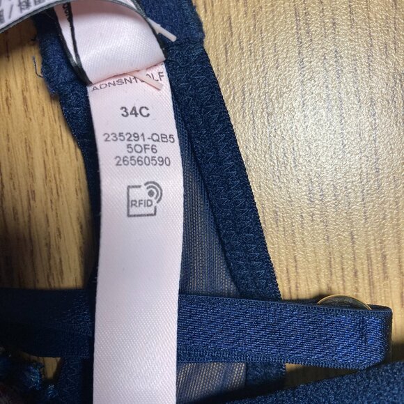 Victoria Secret Floral Navy Lace Bra - Picture 4 of 4